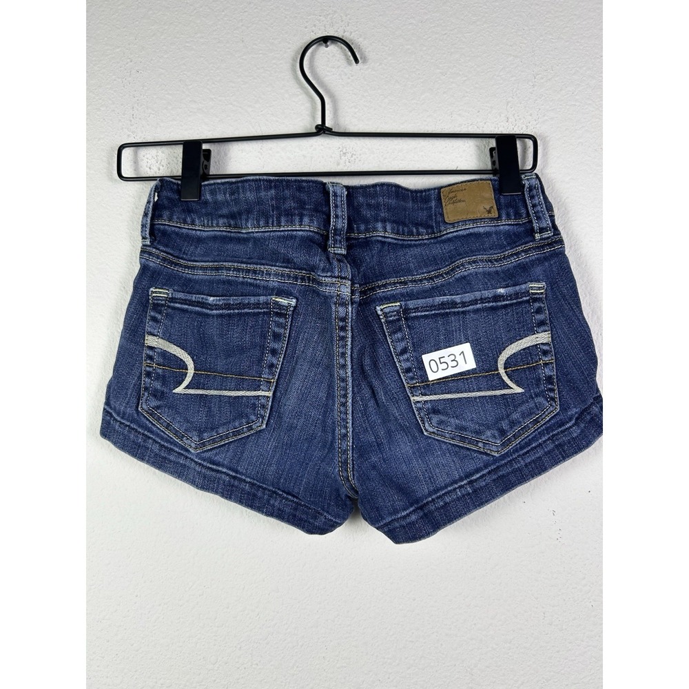 American Eagle Outfitters Women's Size 4 Blue Denim Jeans Shorts Vintage Y2K